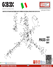 Despiece Operador Electromecanico Corredizo de Cremallera MOD.PASS 1821/1831/1841., ADS Puertas & Portones Automaticos S.A. de C.V.